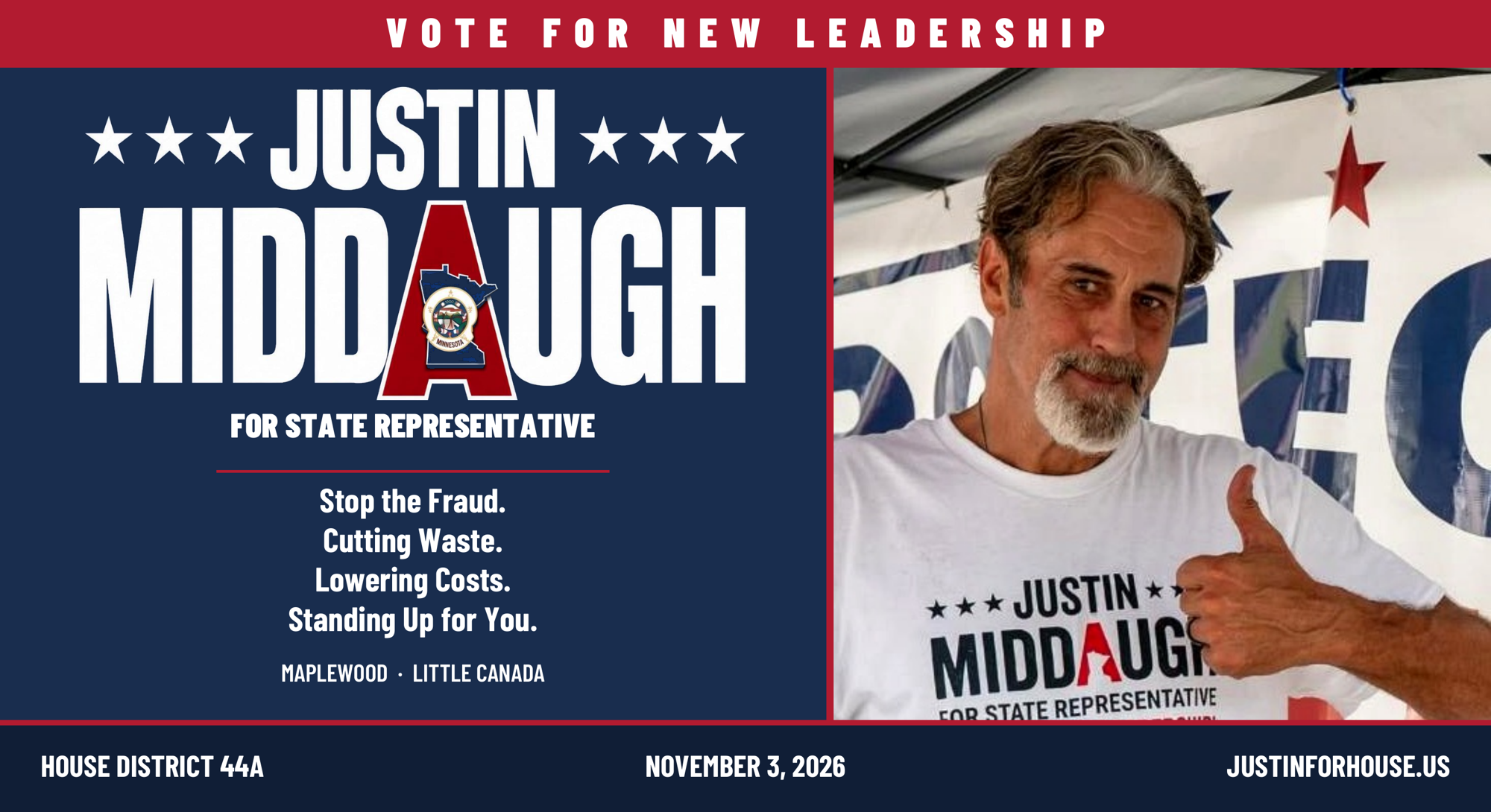 Vote for Justin Middaugh — House District 44A